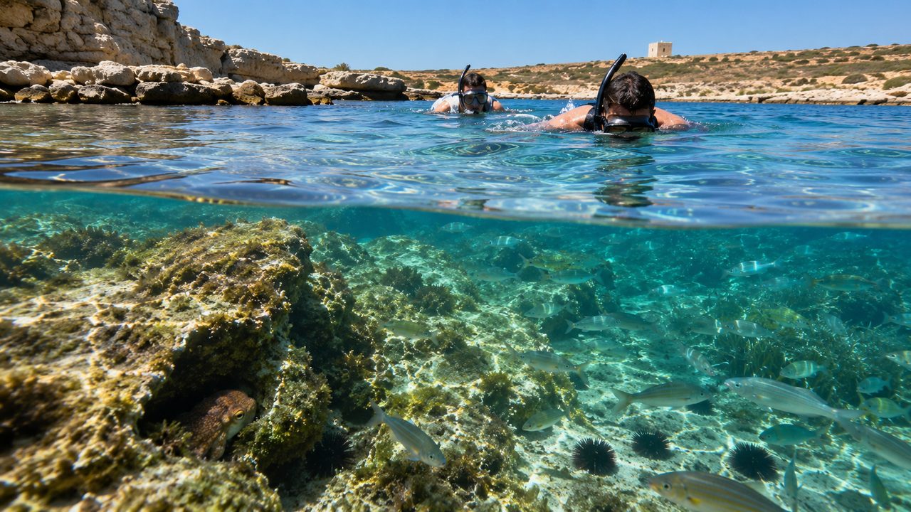 Malta Schnorcheln Unterwasserwelt – bunte Fische und Meeresflora
