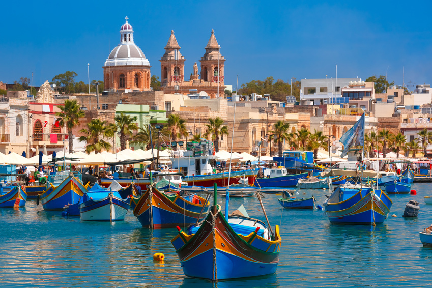 Marsaxlokk Luzzu Fischerboote Malta