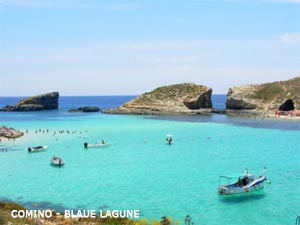 Blue Lagoon Comino Malta türkisblaues Wasser